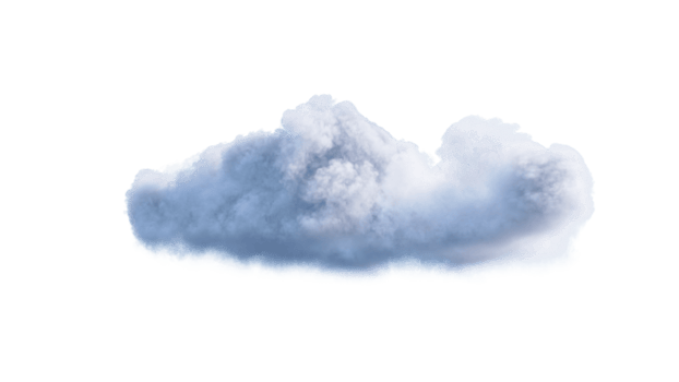 White Clouds PNG Alpha. 3d illustration