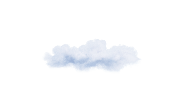 White Clouds PNG Alpha. 3d illustration
