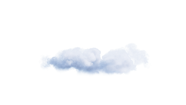 White Clouds PNG Alpha. 3d illustration
