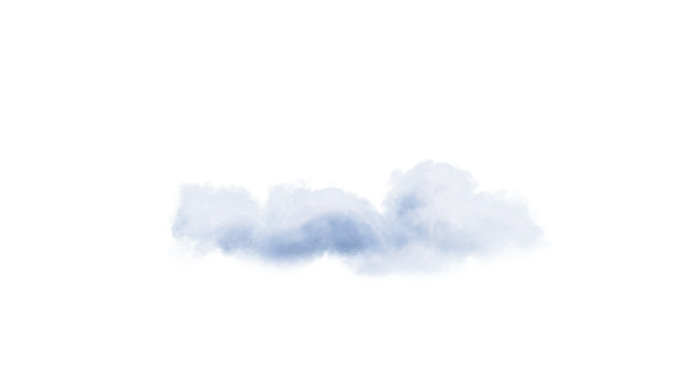 White Clouds PNG Alpha. 3d illustration