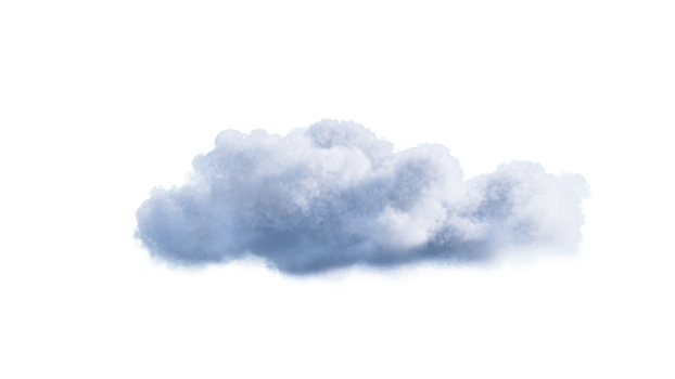 White Clouds PNG Alpha. 3d illustration