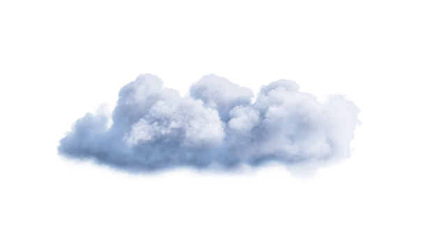 White Clouds PNG Alpha. 3d illustration
