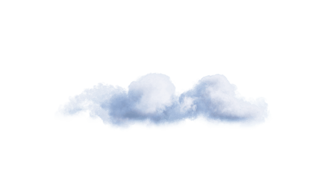 White Clouds PNG Alpha. 3d illustration