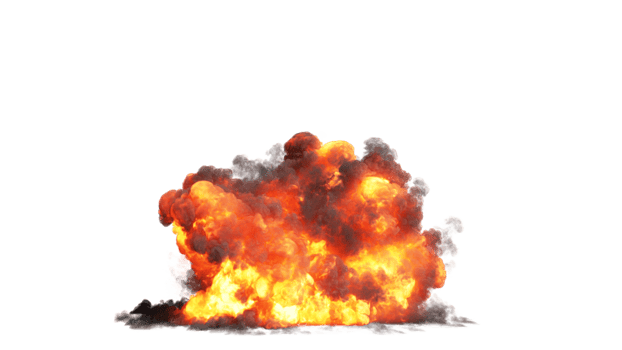 Fire Explosion effect element. 3d illustration png