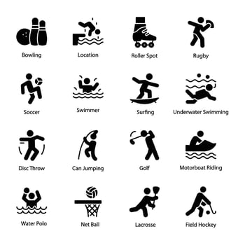 Pack of Sports Icon Vectors