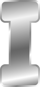Silver Alphabet Letter I png