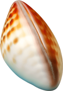 AI generated an image of a colorful seashell. Ai-Generated. png