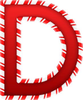 Christmas Candy Cane Alphabet Letter G png