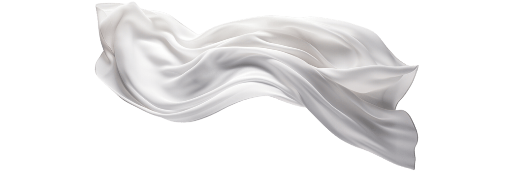 AI generated white cloth on transparent background png