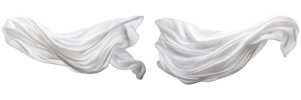 AI generated white cloth on transparent background png