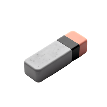 AI generated Isolated eraser cutout object on transparent background, PNG file