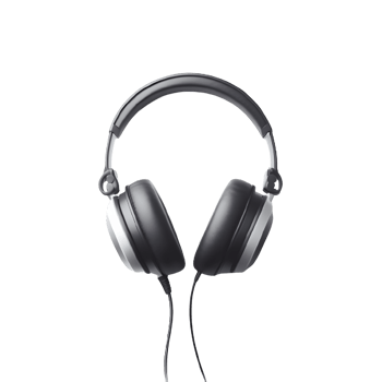 AI generated Isolated headphone cutout object on transparent background, PNG file