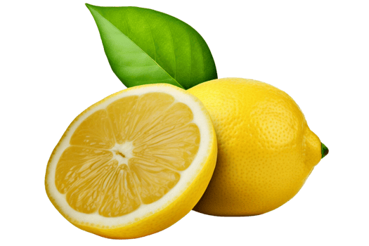 fruit lemon  isolated  With clipping path. png
