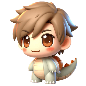 AI generated 3d render illustration of cute boy AI Generative png