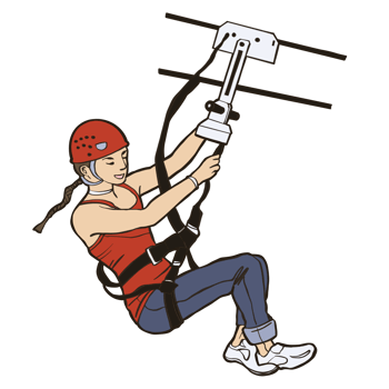 Zip lining extreme outdoor sport png