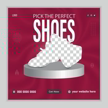 Social media post design vector