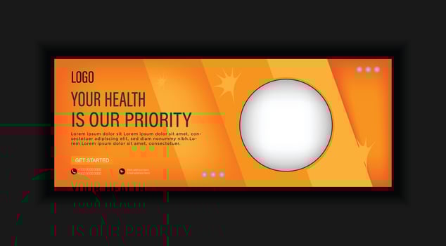 Medical health care cover and banner template vector design