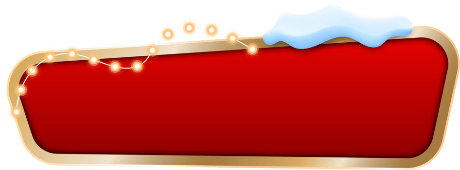 Christmas Frame With Snow And Bright Bulbs png
