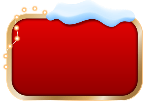 Christmas Frame With Snow And Bright Bulbs png