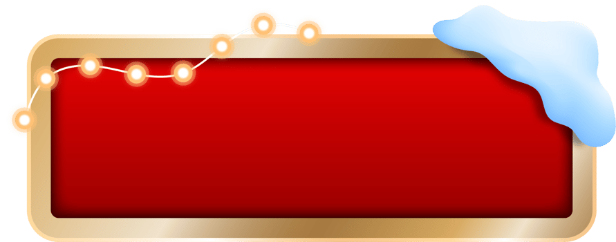 Christmas Frame With Snow And Bright Bulbs png