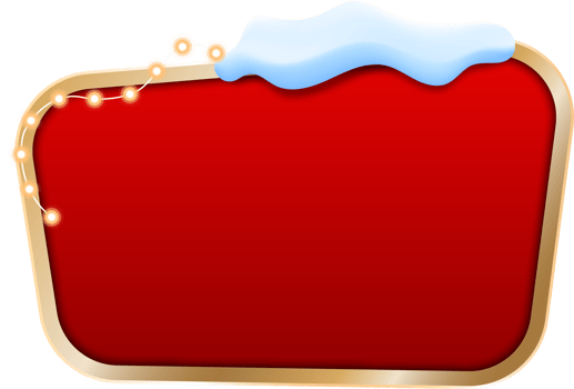 Christmas Frame With Snow And Bright Bulbs png