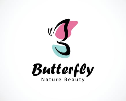 butterfly logo vector outline icon illustration design creative beauty nature