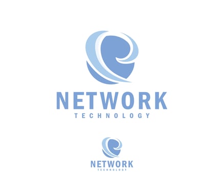 Network logo creative connect design concept globe world tech business technology vector