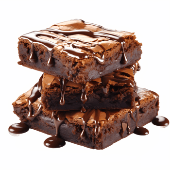 AI generated chocolate brownie cake isolated on transparent background ,brownie png ,generative ai