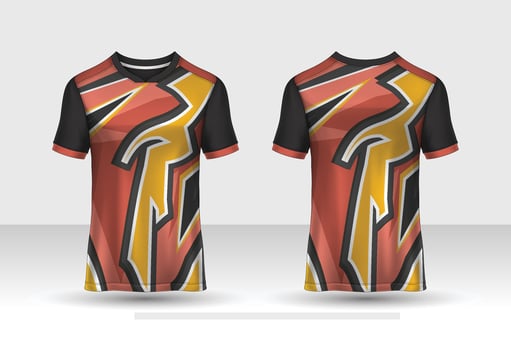 Fabric textile for Sport t-shirt ,Soccer jersey mockup for football club. uniform front and back view. vector