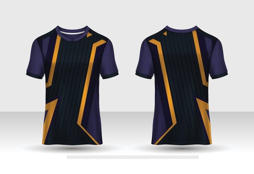 Soccer t-shirt design slim-fitting with round neck. Vector illustration