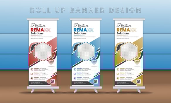 Roll-up leaflet brochure vector business template layout, pull-up style, distinct banner design, cost of printing,abstract vector plaster corridor layout that can be edited for an IT company
