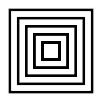 Concentric Black Squares on White Background vector