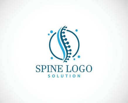 Health spine logo creative concept solution sign symbol circle care doctor medical vector