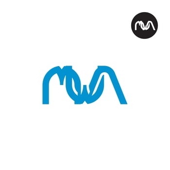 Letter MWA Monogram Logo Design vector