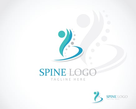 spine logo creative solution health care medical clinic design concept vector
