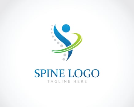 spine logo creative solution health care medical clinic design concept vector