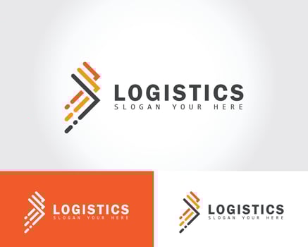 logistics logo creative sign symbol market business arrow vector