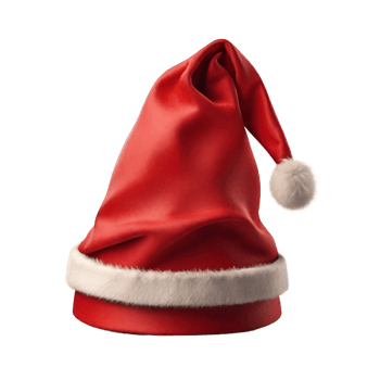 AI generated a santa hat on a transparent background png