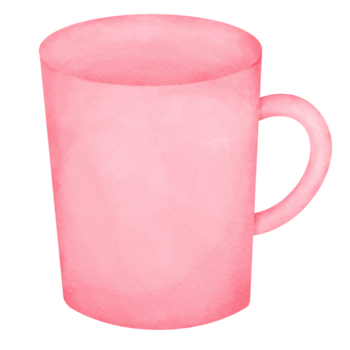 Pink water glass png