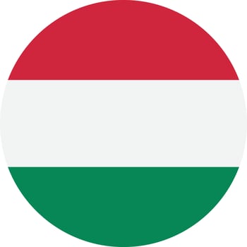 Round Hungary flag vector . Round Hungarian flag isolated on white background
