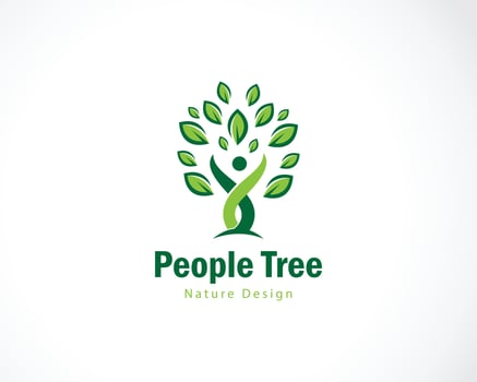 genetics logo creative people nature DNA logo health science lab vector