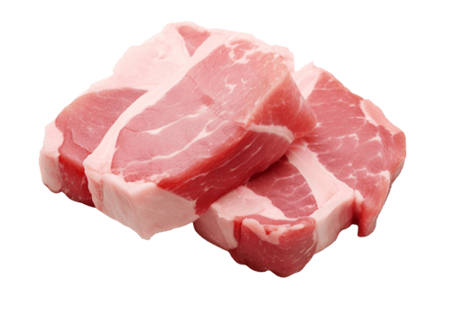 AI generated Raw Pork isolated on a transparent background. png