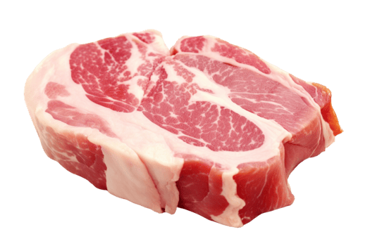 AI generated Raw Pork isolated on a transparent background. png