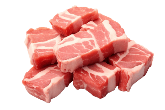 AI generated Raw Pork isolated on a transparent background. png