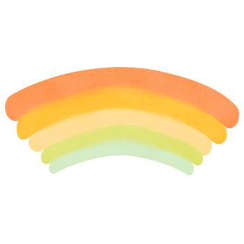 watercolor. a rainbow in pastel hues, in a cartoon style. for diverse creative projects. used in children's illustrations, greeting cards, or cheerful designs, rainbow adds a splash of color png