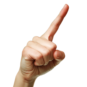 AI generated Index Finger Pointing Up Gesture Isolated on transparent  Background png