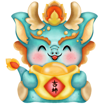 Chinese New year ,blue dragon png