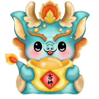 Chinese New year ,blue dragon png