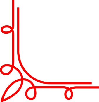 red line corner china border pattern for decoration frame asia culture design png
