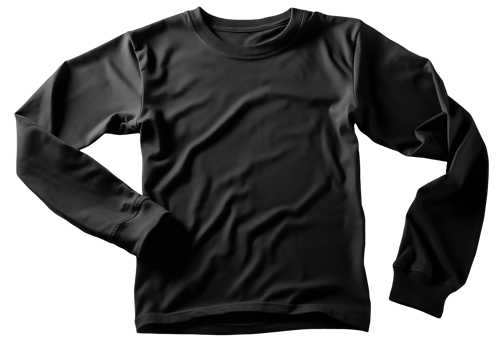 AI generated Crisp Canvas Frontal Elegance of the Isolated Black T-Shirt png